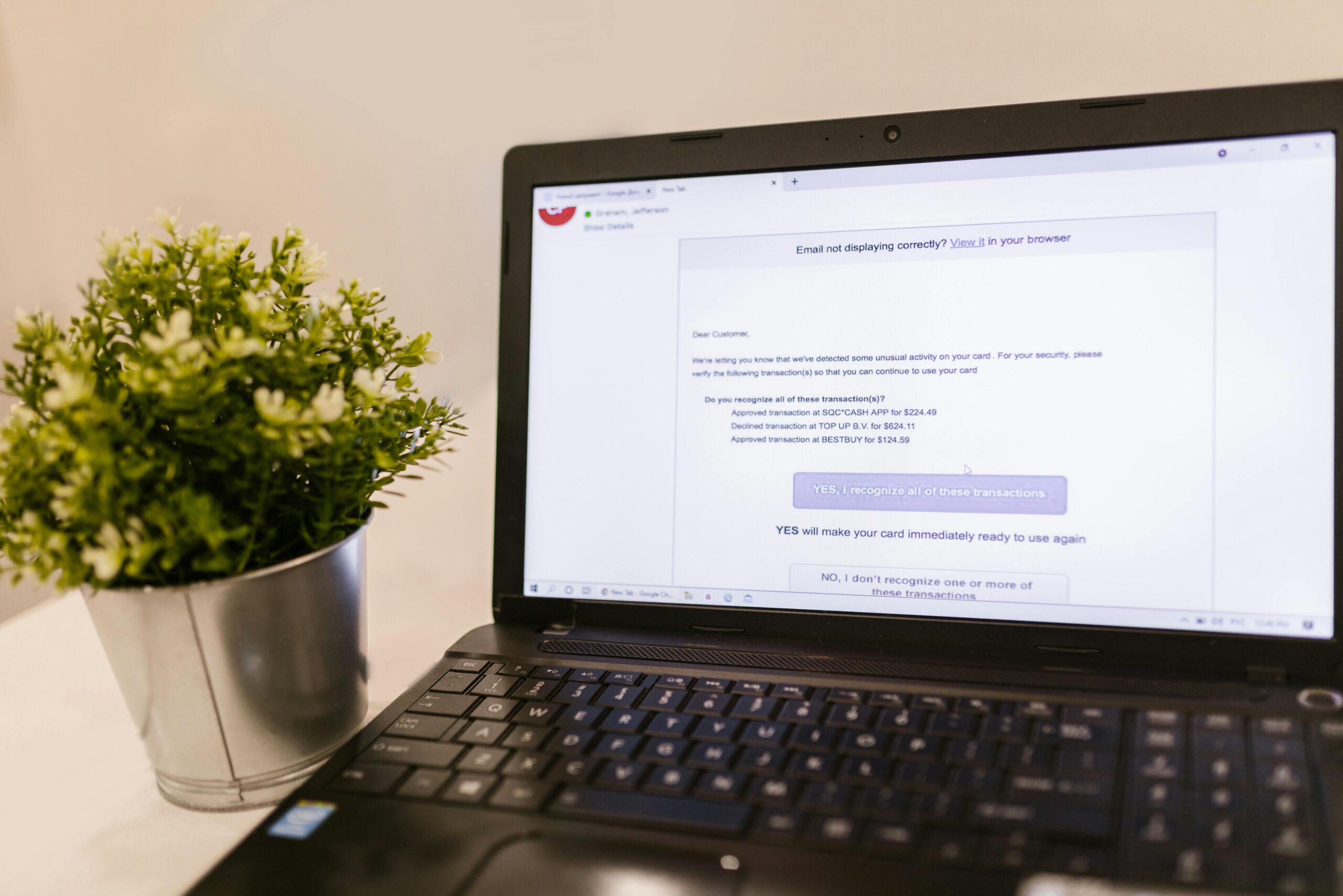 Action needed: enable live research for tech scam report