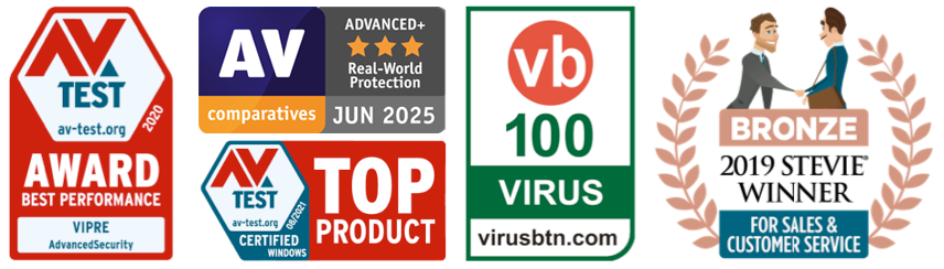 Security awards and certifications for the email safety service